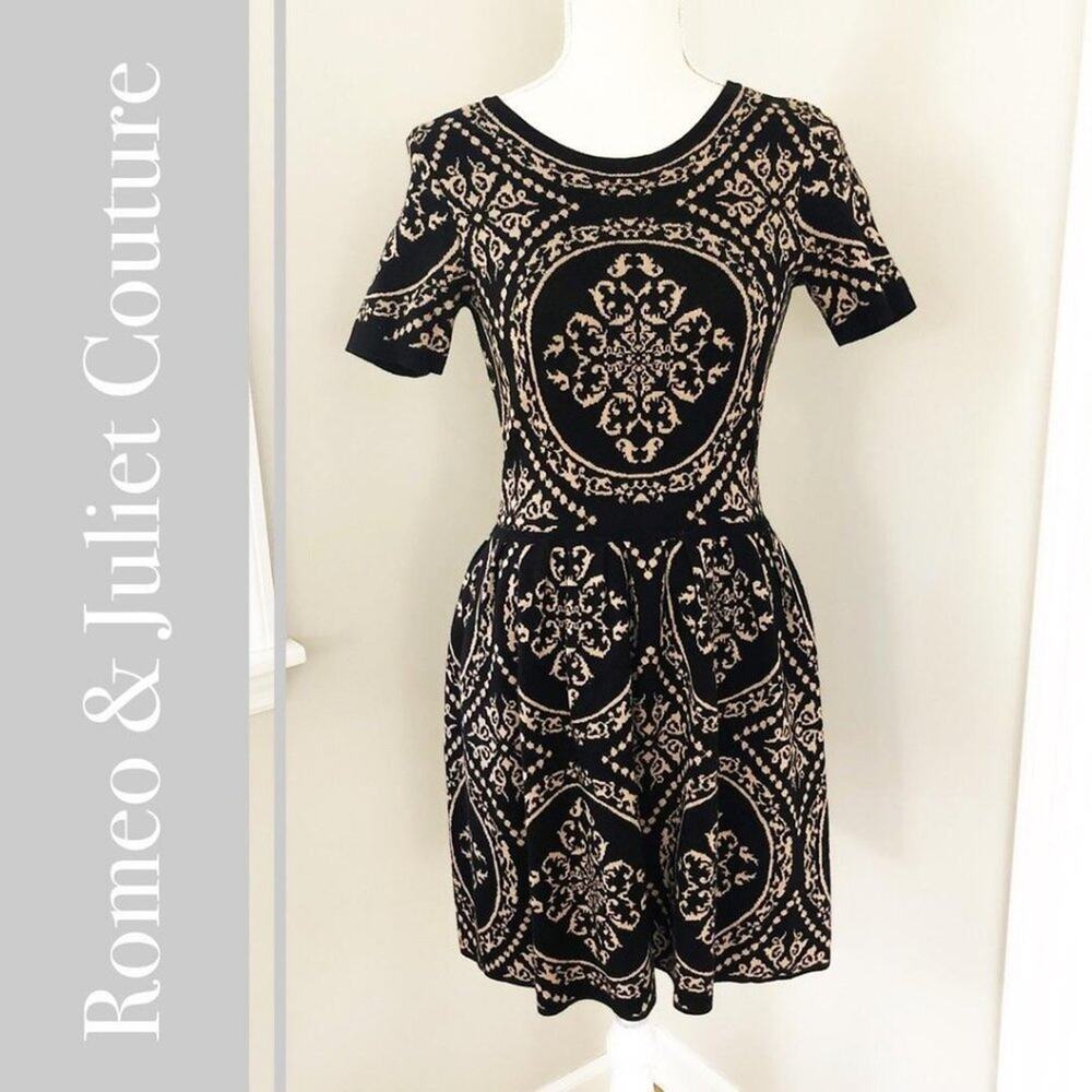 Romeo + Juliet Couture Damask Knit Dress